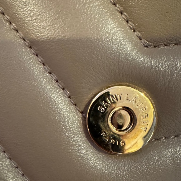 YSL taupe quilted medium loulou bag - Picture 5 of 13